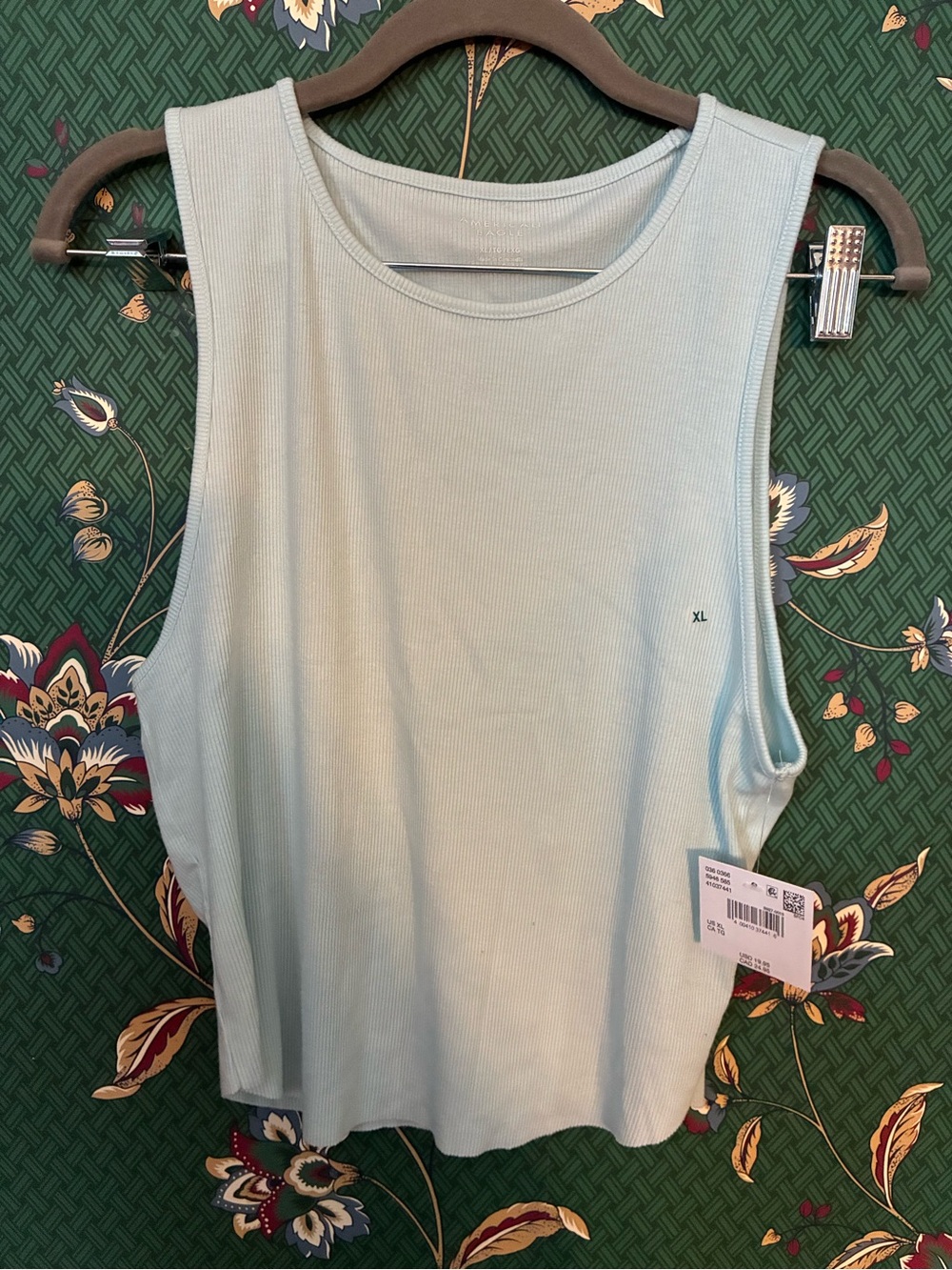 Light Mint Ribbed Crop Tank Top - Women's